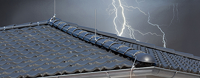 Äußerer Blitzschutz bei Elektrotechnik Gernandt in Eisenach / Neukirchen